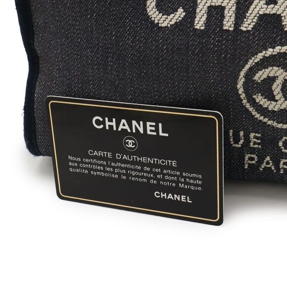 Chanel Deauville Line Beau Ring Bag Handbag 2WAY Chain Shoulder Bag Denim Navy - Picture 10 of 10